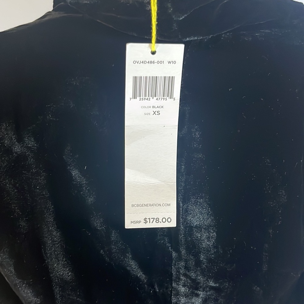 NWT BCBG womens velour blazer jacket size XS - Picture 2 of 14